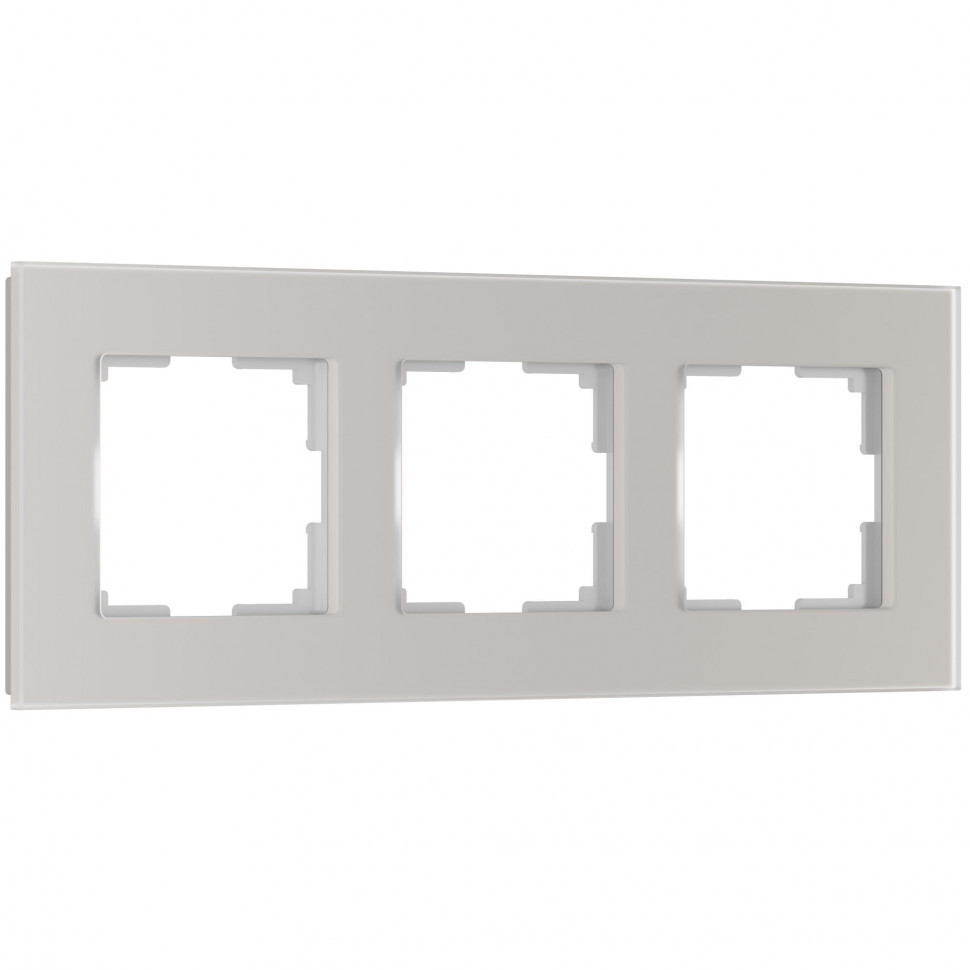 Рамка из стекла на 3 поста Senso дымчатый soft-touch W0033117