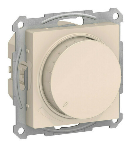 Светорегулятор поворотно-нажимной Systeme Electric Atlas Design 400 Вт, бежевый ATN000223