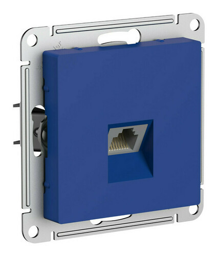 Розетка Schneider Electric Atlas Design RJ-45 кат. 6a, аквамарин ATN001186