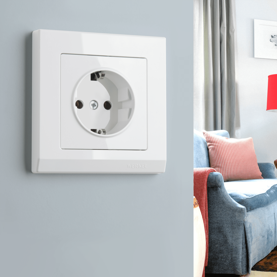 Рамка из поликарбоната на 1 пост Stark белый W0011801