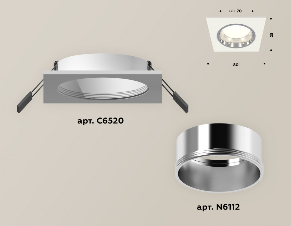 Встраиваемый светильник Ambrella Light Techno XC6520003 (C6520, N6112)