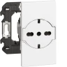 Розетка  плоская - немецкого/итальянского стандарта 10/16А винтовые клеммы