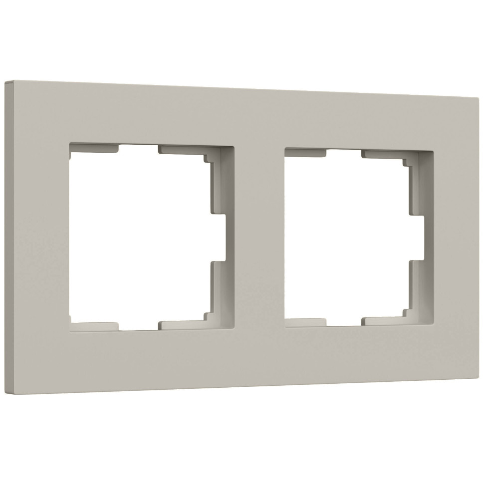 W0022917/ Рамка на 2 поста Slab (дымчатый софт) W0022917