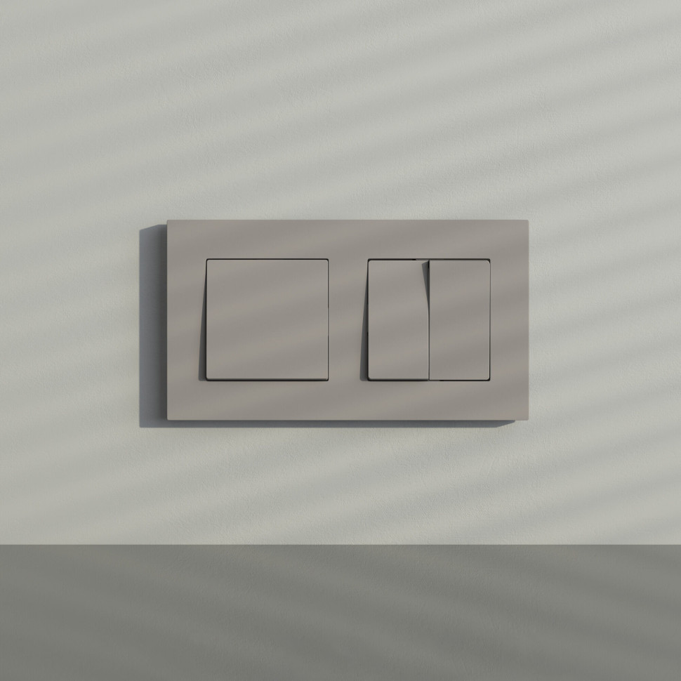 W0022917/ Рамка на 2 поста Slab (дымчатый софт) W0022917