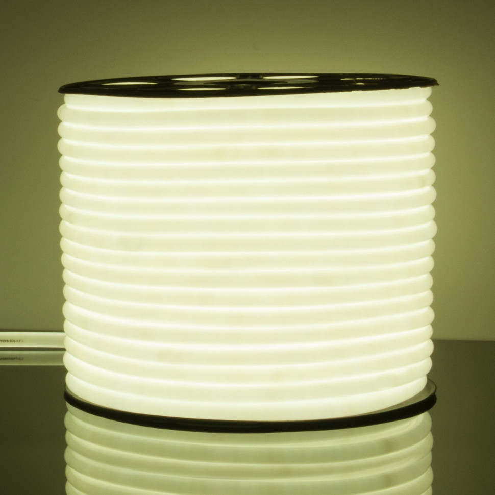Светодиодный гибкий неон 220 В 9.6 Вт/м 144 Led/м 2835 IP67, круглый холодный белый 6500К, 50 м Гибкий неон 220V 9,6W 144Led 2835 IP67 круглый холодный белый, 50 м