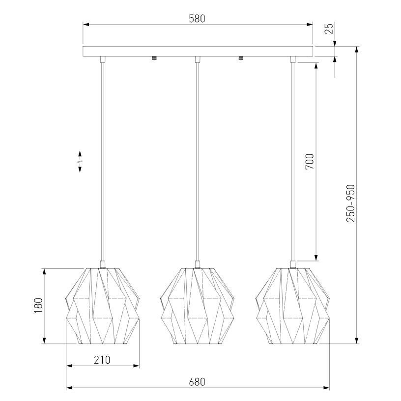 Подвесной светильник Eurosvet Moire 50137/3 белый