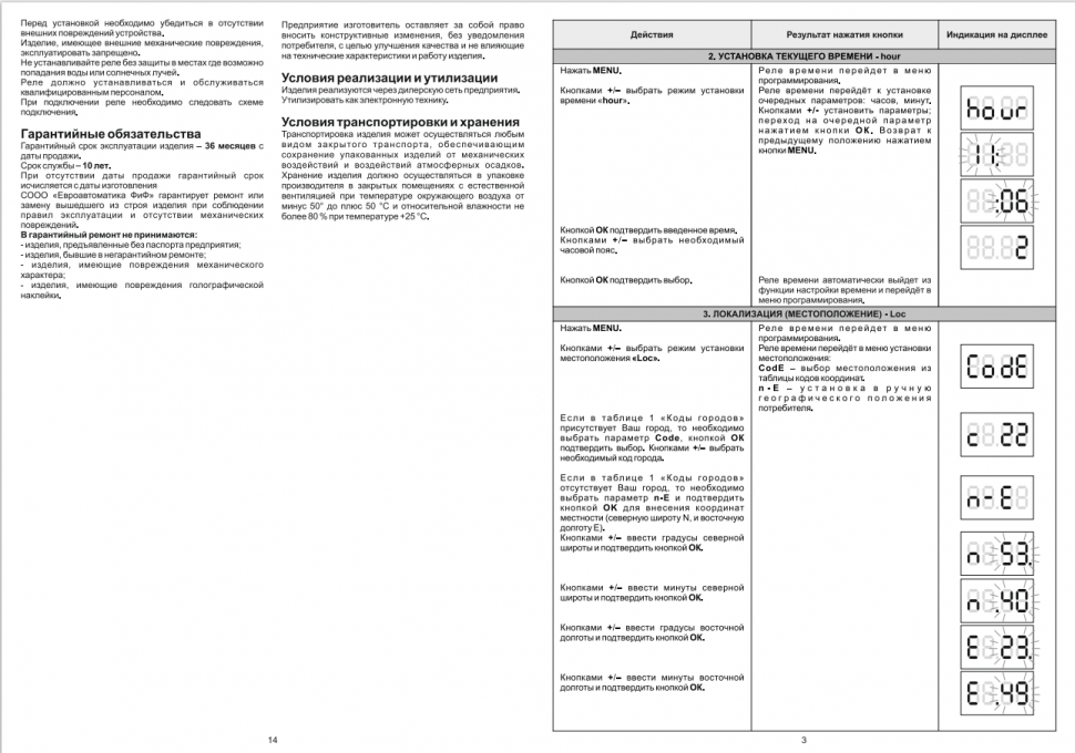 Астрономический реле времени PCZ-525-1-63 EA02.002.019 F&F