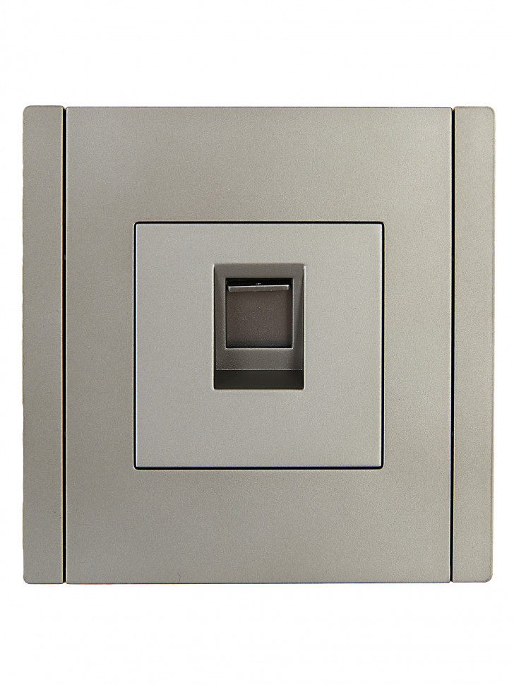FORTE&PIANO Розетка компьютерная RJ45 кат.6 FP531 сталь IEK