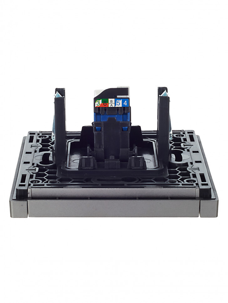 FORTE&PIANO Розетка компьютерная RJ45 кат.6 FP531 сталь IEK