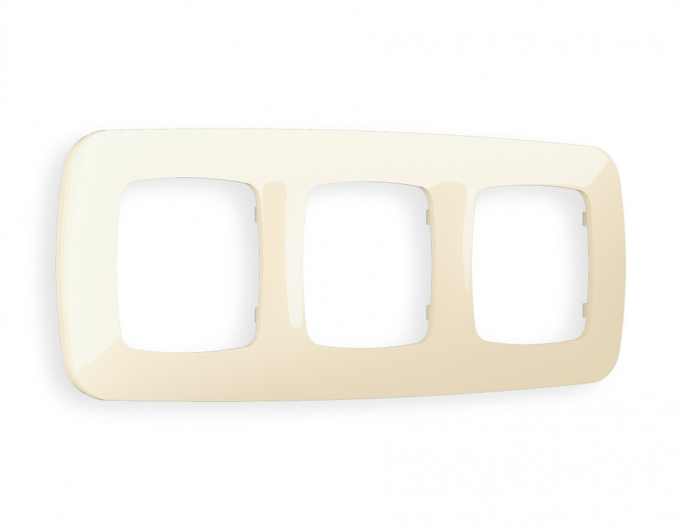 Рамка OMEGA Ecta (Бежевый глянец) 3-ая OF140303