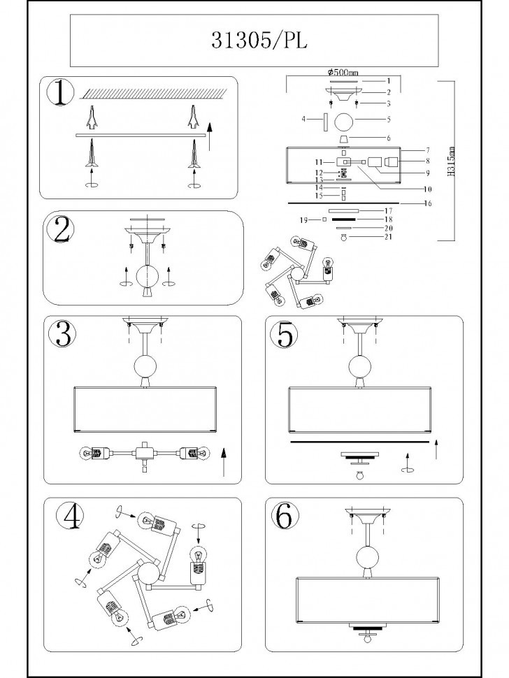 Потолочный светильник Newport 31305/PL М0057112