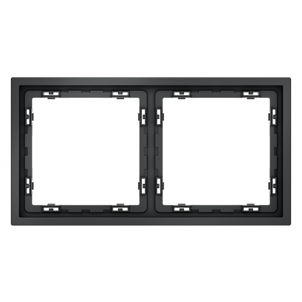 Рамка пластиковая VOLTUM S70 на 2 поста, (графит)