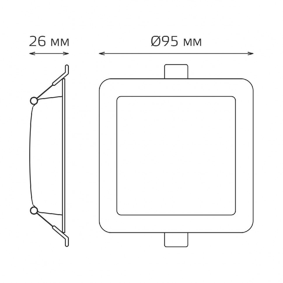 Встраиваемый светильник Gauss Elementary Downlight 998420205