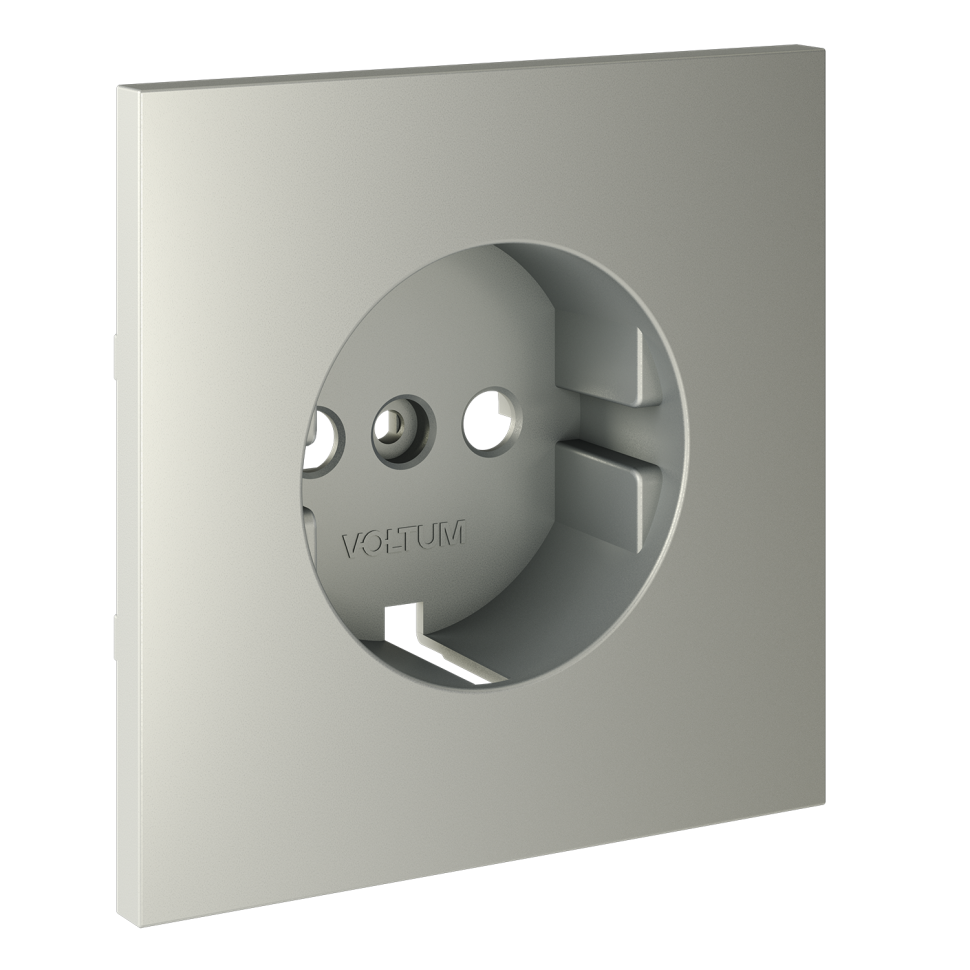 Накладка для розетки с заземлением, S70 (сталь)