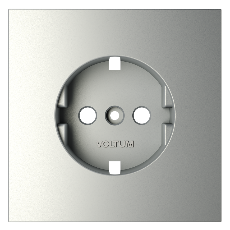 Накладка для розетки с заземлением, S70 (сталь)