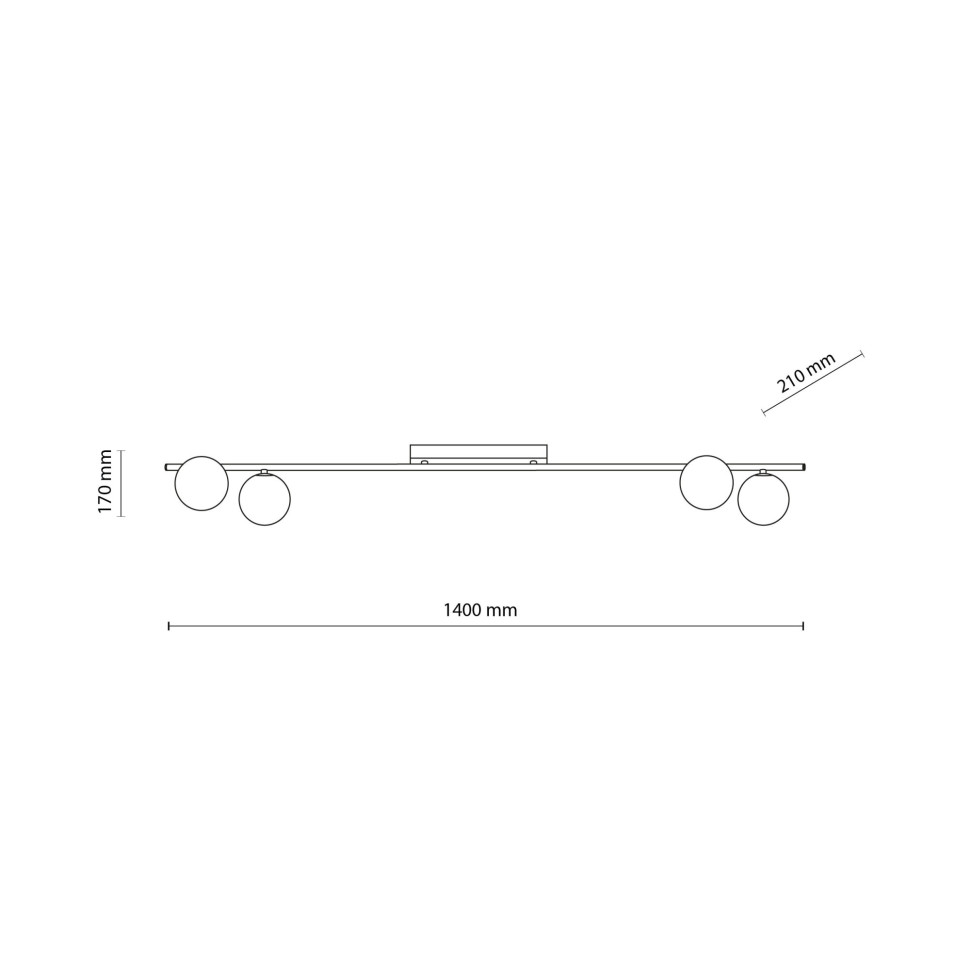 Потолочный светильник со стеклянными плафонами 11477 Imelo