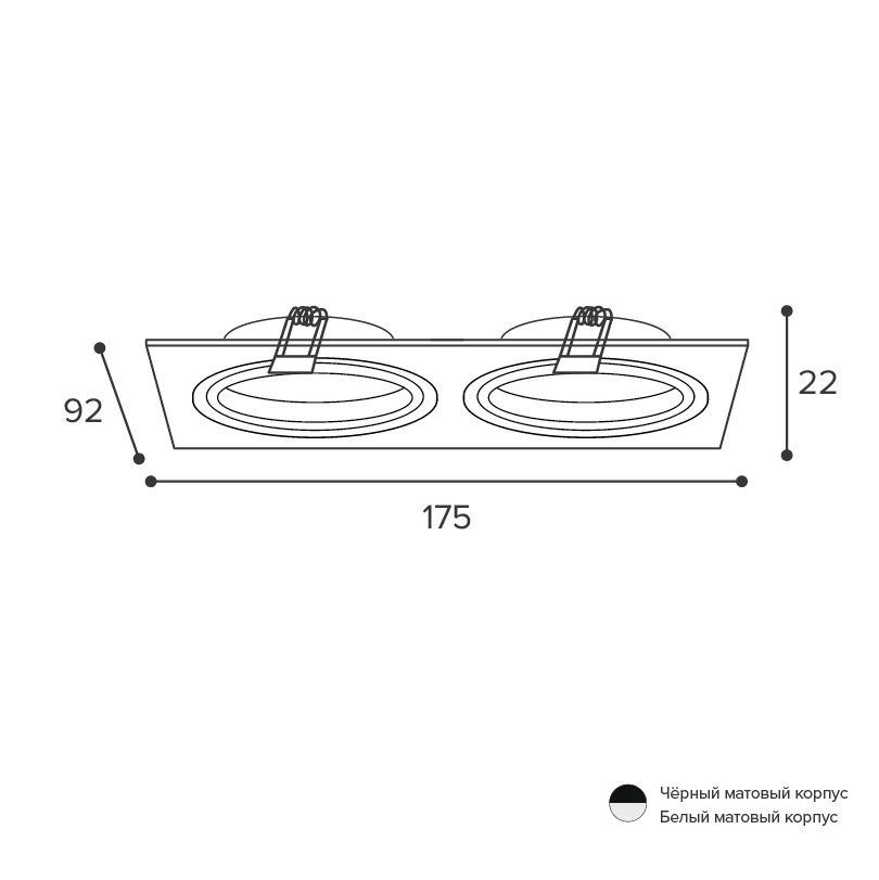 Встраиваемый светильник Wolta Alto WDL-GU5.3/01W-02