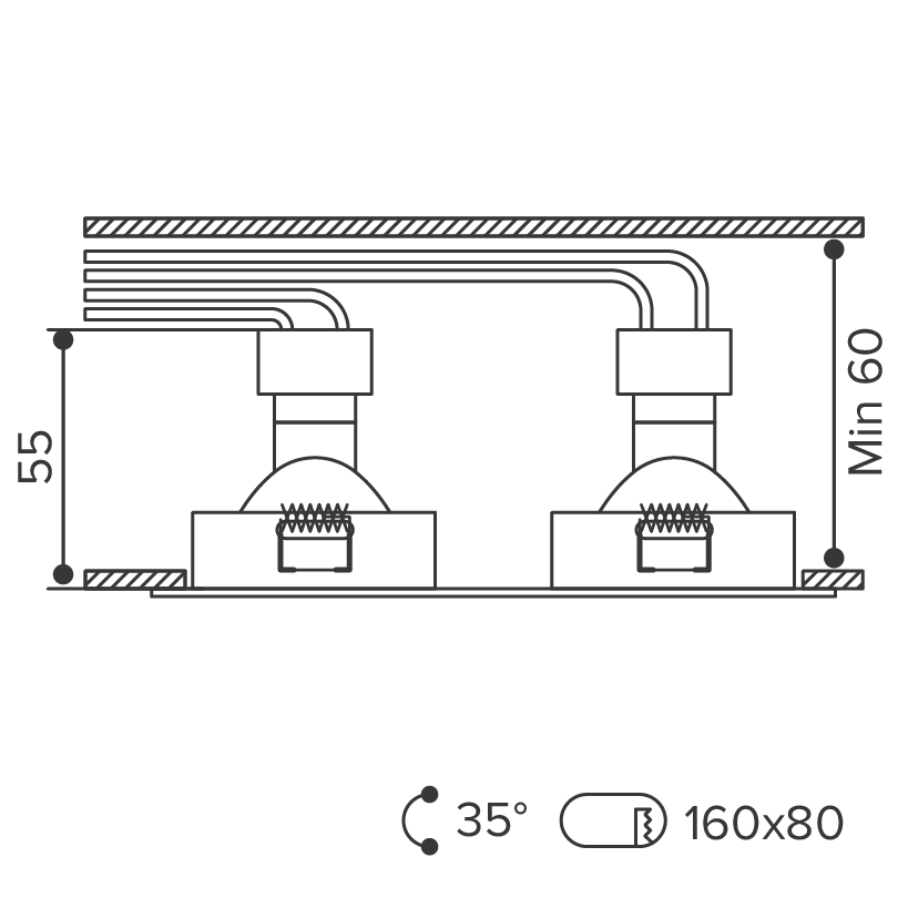 Встраиваемый светильник Wolta Alto WDL-GU5.3/01W-02