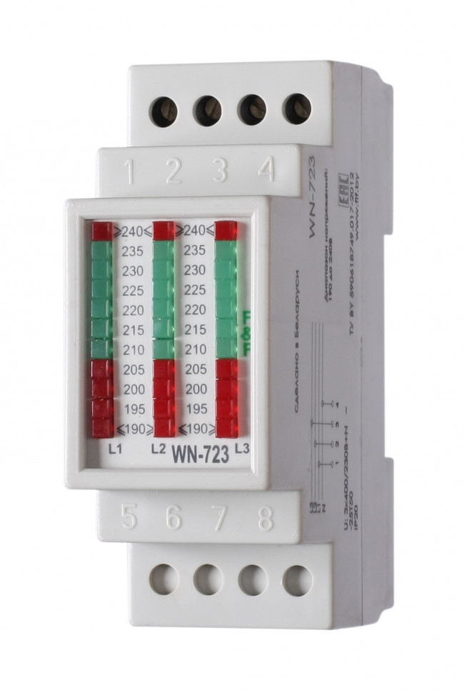 Указатель напряжения WN-723 для трёхфазной сети со светодиодной шкалой