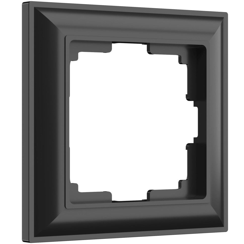 Рамка из поликарбоната на 1 пост Fiore черный W0012208