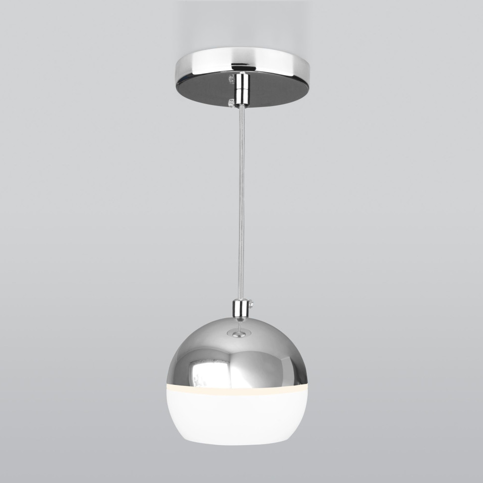 Подвесной светодиодный светильник DLS023 9W 4200K белый/хром