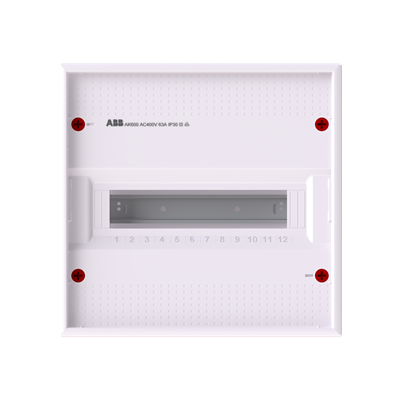 AK612E2 ABB Накладной шкаф на 12(14) модулей (с винтовыми клеммами N/PE) 1-рядный, IP30, без двери 2CPX032568R9999