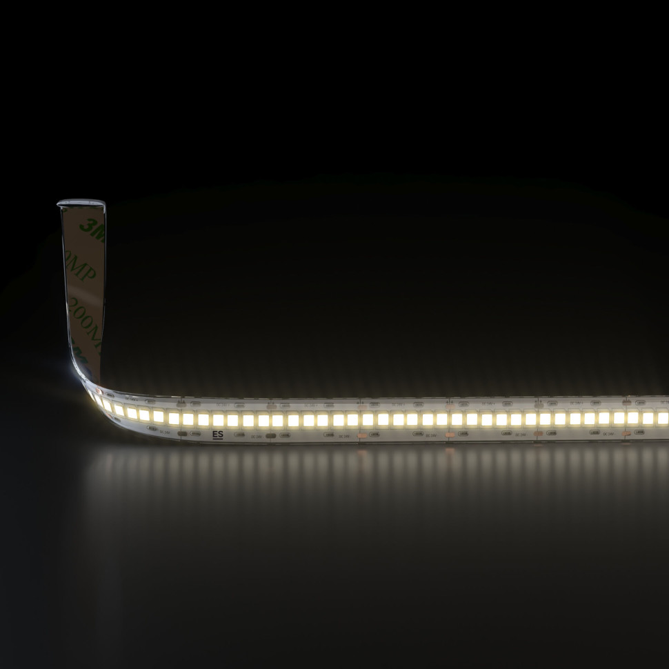 Светодиодная лента 24 В 16 Вт/м 240 Led/м 2835 IP65, теплый белый 3300K, 5 м Лента светодиодная 24V 16W 240Led 2835 IP65 тёплый белый, 5м