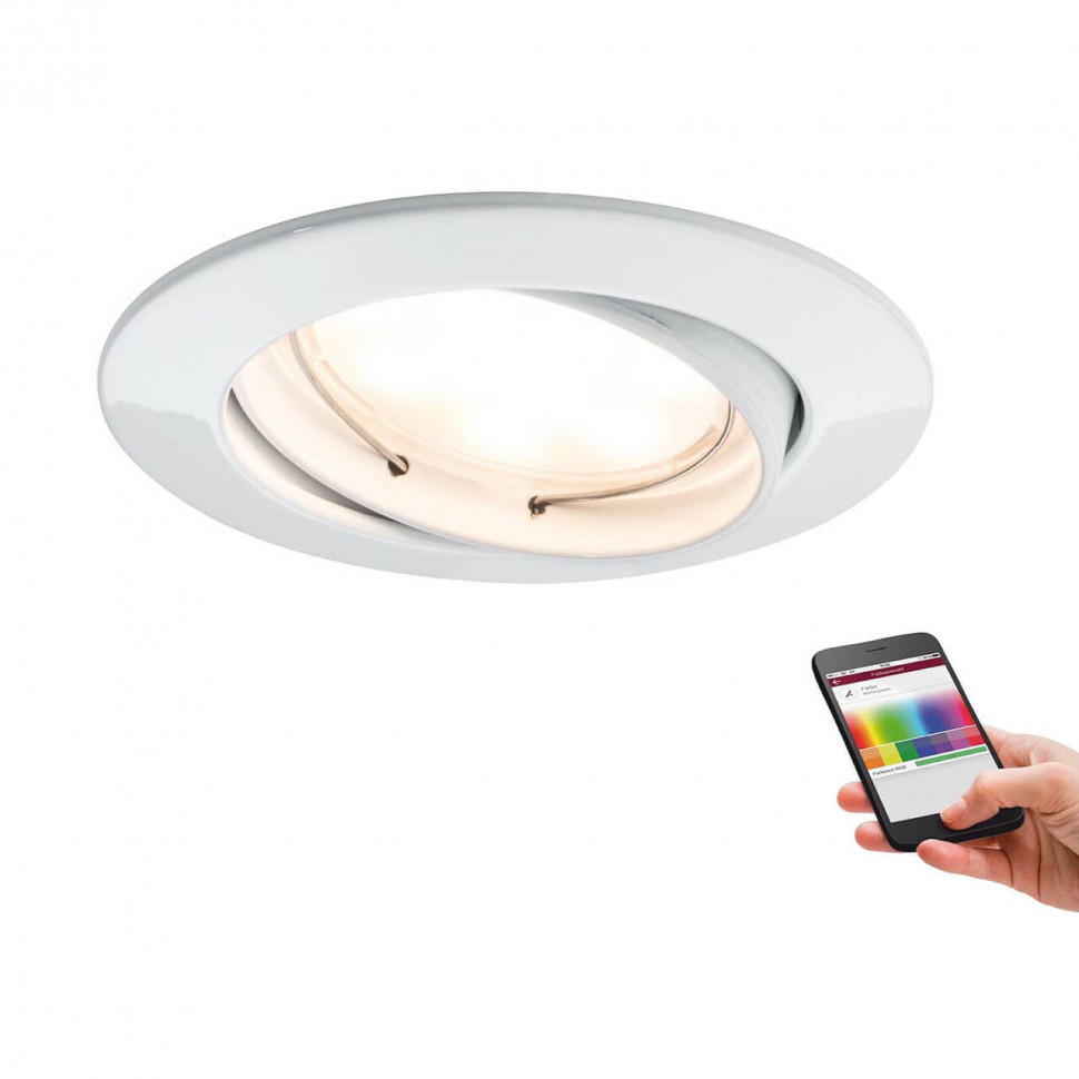 Встраиваемый светодиодный светильник Paulmann Line Led Smart Coin 92094