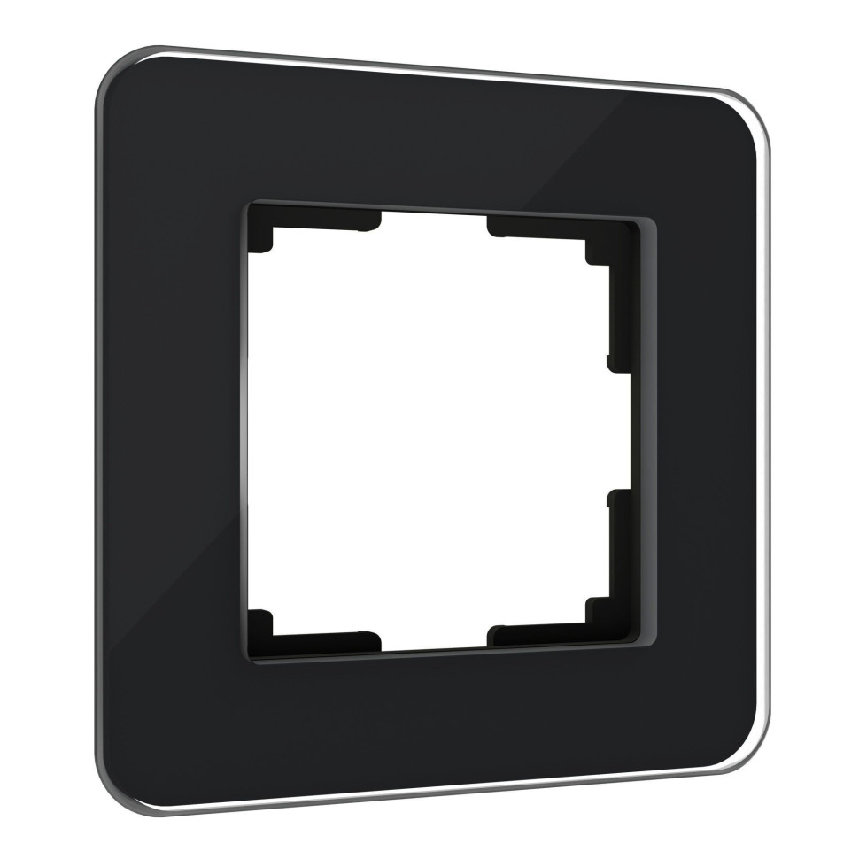 Рамка из стекла на 1 пост Elite черный W0012448