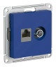 Розетка TV+RJ-45 Schneider Electric Atlas Design аквамарин ATN001189
