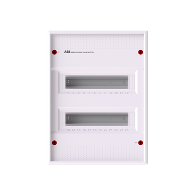 AK624E2 ABB Накладной шкаф на 24(28) модулей (с винтовыми клеммами N/PE) 2-рядный, IP30, без двери 2CPX032569R9999