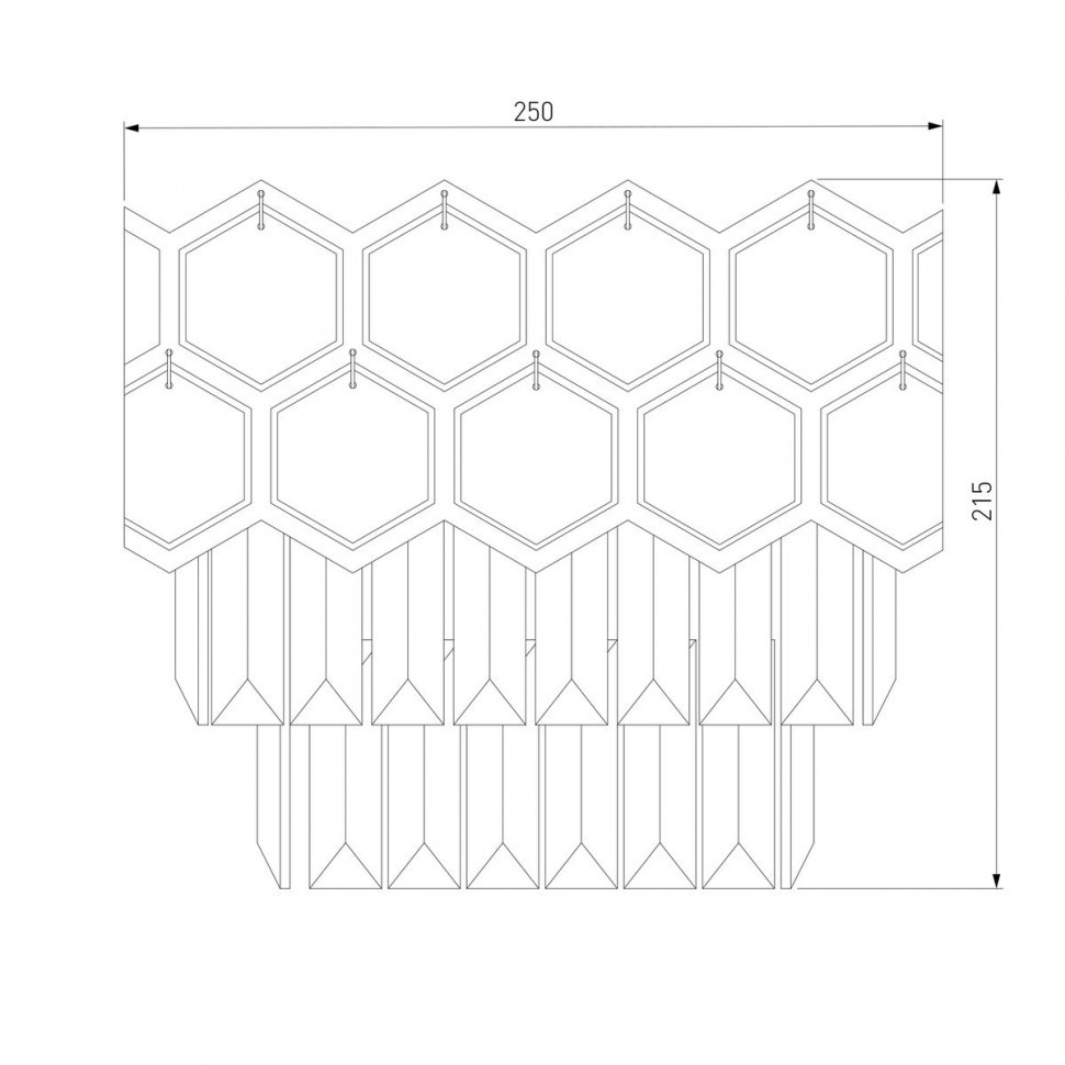 Настенный светильник Eurosvet Ariana 10124/2 хром/прозрачный хрусталь Strotskis (10113/2)