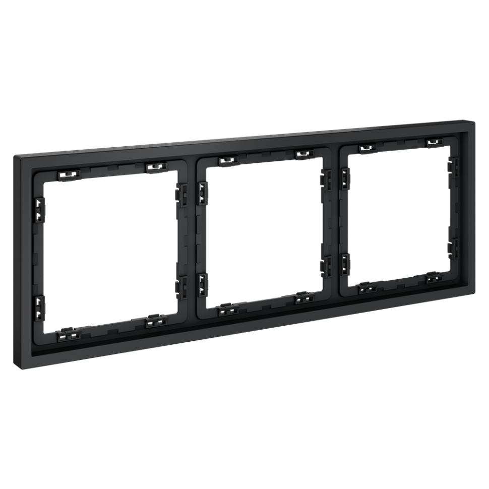 Рамка пластиковая VOLTUM S70 на 3 поста, (графит)