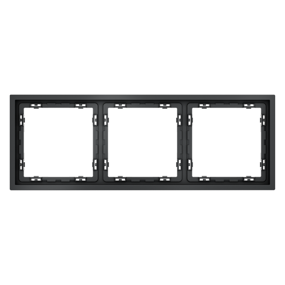 Рамка пластиковая VOLTUM S70 на 3 поста, (графит)