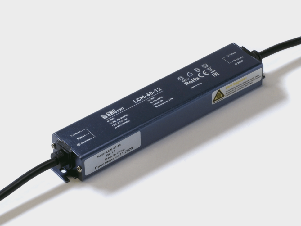  SWG PRO Блок питания для светодиодных лент , LCM-60-12