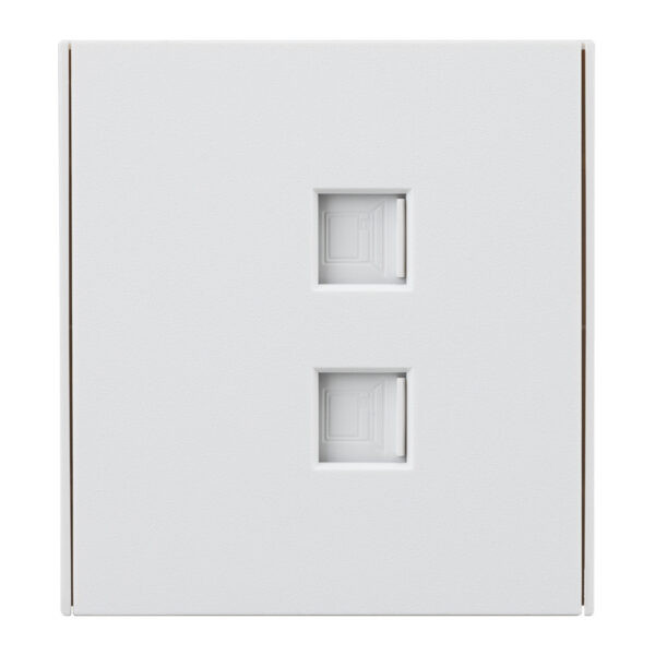 KRANZ Розетка STRONG компьютерная двойная RJ45+RJ45 кат 6 с/у жемчуг KR-78-0725-4