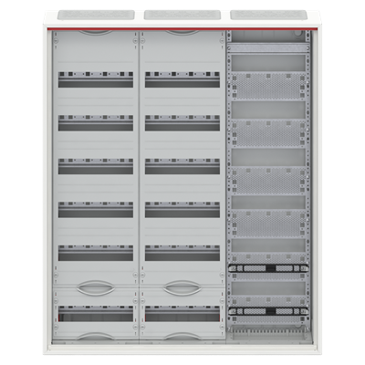 CA36VML Шкаф 144М навесной с медиапанелями IP30, 950x800x160 самозажимными клеммами N/PE и дверью с вент. отверстиями ComfortLine C 2CPX052217R9999