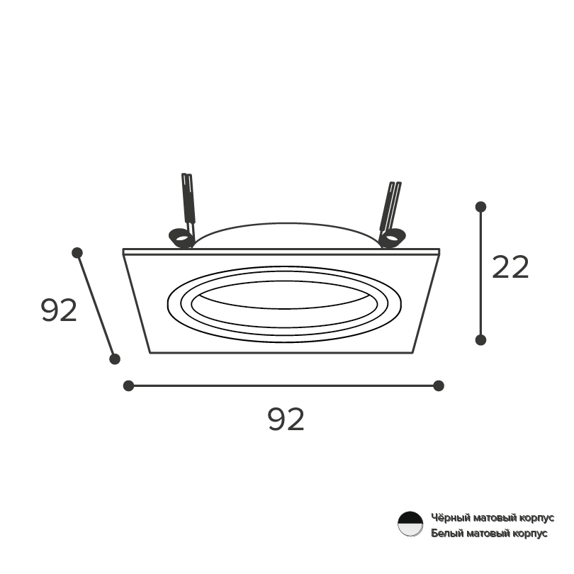 Встраиваемый светильник Wolta Alto WDL-GU5.3/01W-S