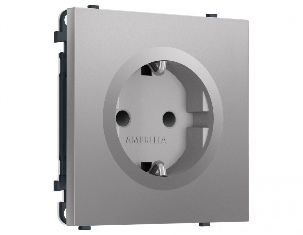 MS507010 Комплект механизма электрической розетки SIGMA Сталь матовый 50Hz 2P+E с/з с/ш 16A-250V QUANT PRO (SP5070, PR141)