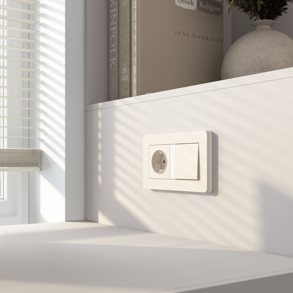 Кнопка звонка (айвори матовый) W1114562