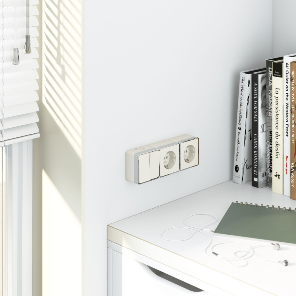 Розетка с заземлением Gallant слоновая кость W5071003