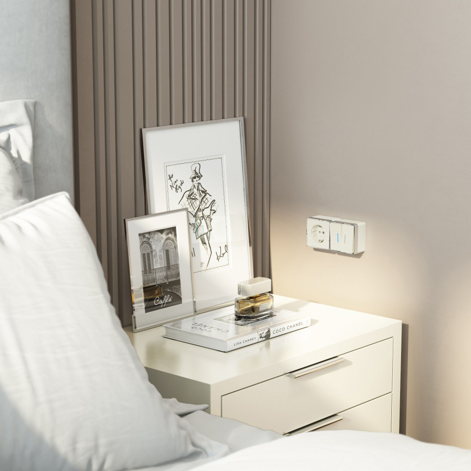 Розетка с заземлением Gallant слоновая кость W5071003