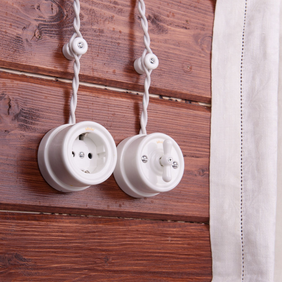 Комплект изоляторов без винта 100 шт. белый ретро W6431401