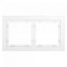 Рамка стеклянная VOLTUM S70 на 2 поста, (белый,матовый,стекло) VLS110202