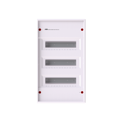AK636E3 ABB Накладной шкаф на 36(42) модулей (с винтовыми клеммами N/PE) 3-рядный, IP30, без двери 2CPX032570R9999