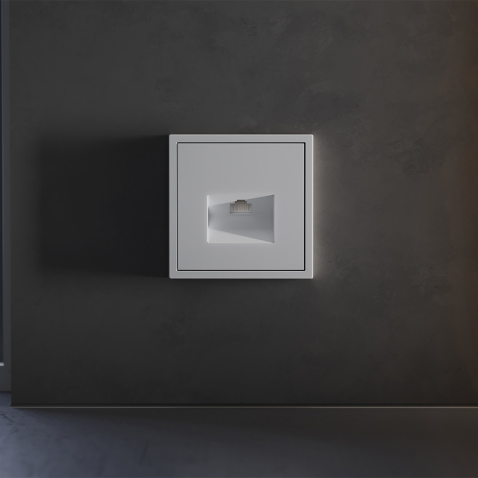 Накладка для розетки компьютерной RJ45 кат.6, S70 (серый)