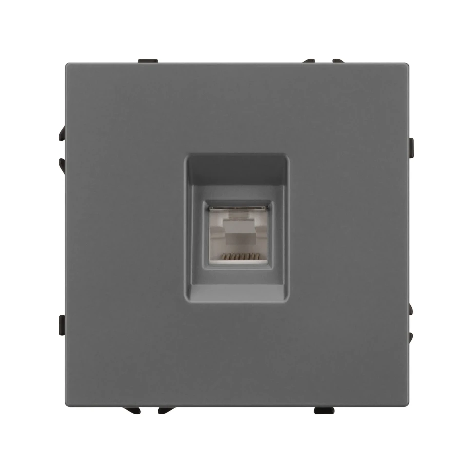 Розетка компьютерная 6 kat, IP-20.  NEO PLUS (cерый) 