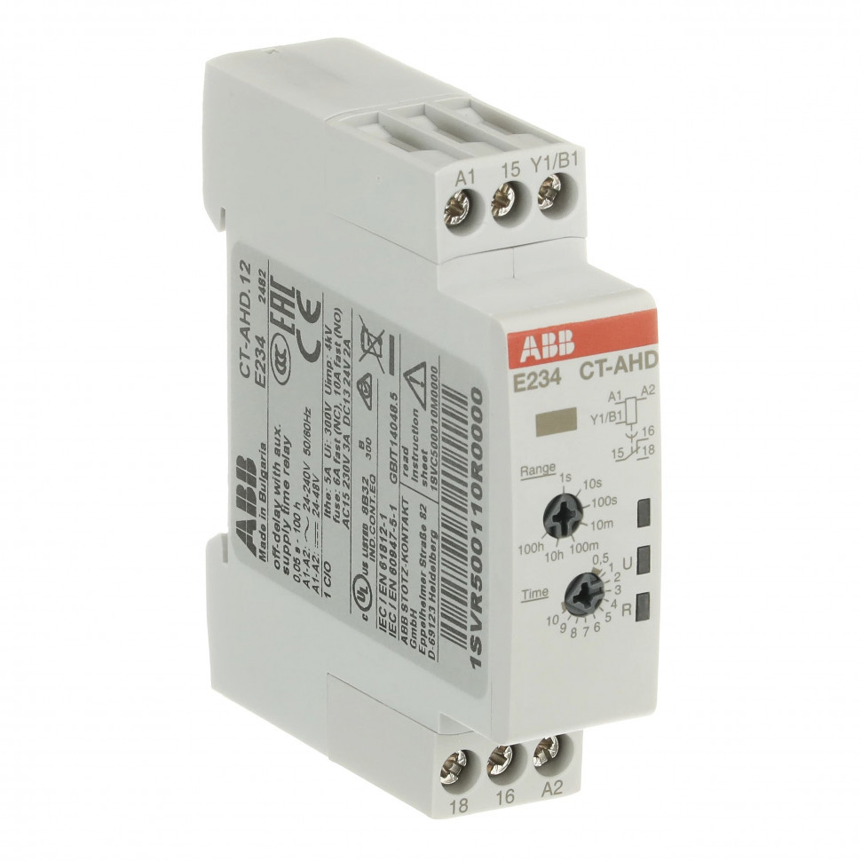 Реле времени ABB CT-AHD.12 1SVR500110R0000 с задержкой отключения