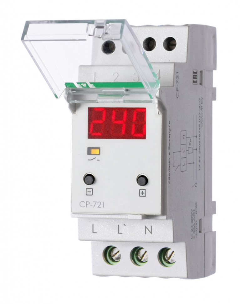 Реле напряжения (Однофазный-АС / Ампер-30 / Контакт-1NO) CP-721