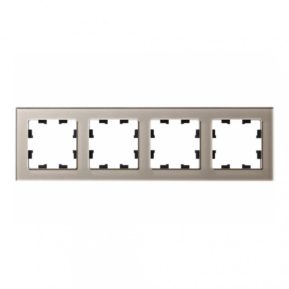 Рамка Systeme Electric Atlas Design Nature на 4 поста, шампань стекло ATN320504